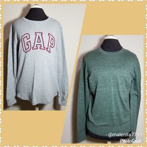 Gap Men's Sweater Pullover Crew Neck NWT Size Small  Gray Green x2 New With Tags